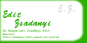 edit zsadanyi business card