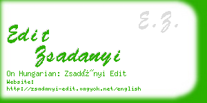 edit zsadanyi business card